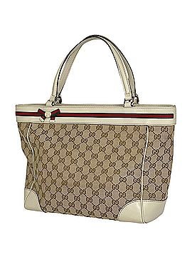 Gucci Gucci GG pattern tote bag, Mayfair, Sherry line, canvas, beige/ivory, 257061, women's. (view 1)