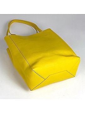 Céline Celine Cabas Phantom Tote Bag, Logo Shoulder Leather, Yellow, Women's (view 2)