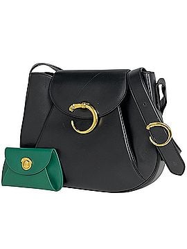 Cartier Cartier Panthère Shoulder Bag, Leather, Black, Women's (view 1)