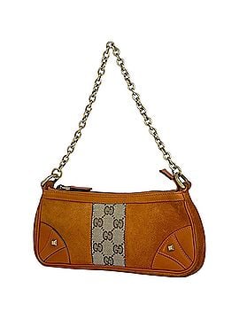 Gucci Gucci GG pattern chain handbag, canvas, terracotta, 120940, women's. (view 1)