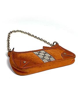 Gucci Gucci GG pattern chain handbag, canvas, terracotta, 120940, women's. (view 2)