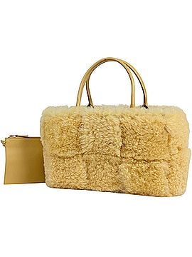 Bottega Veneta Bottega Veneta Small Arco Tote Bag, Intrecciato Sheepskin, Yellow, Women's (view 1)