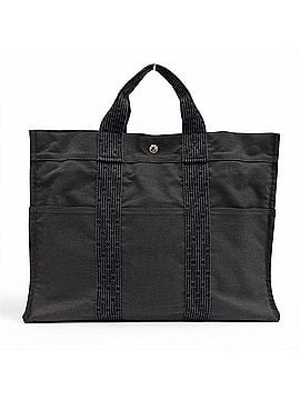 Hermès HERMES Hermes Herline MM Sellier Button Tote Bag Handbag Grey Made in France Women's (view 1)