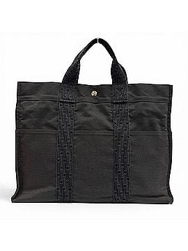 Hermès HERMES Hermes Herline MM Sellier Button Tote Bag Handbag Grey Made in France Women's (view 2)