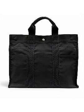 Hermès HERMES Herline MM Silver Hardware H Logo Sellier Button Canvas Hand Tote Bag Gray Made in France Women's (view 1)