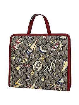Gucci Gucci GG pattern tote bag, children's, space print, coated canvas, 605614, women's. (view 1)