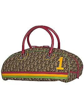 Christian Dior Christian Dior Trotter Pattern Rasta Handbag, Coated Canvas, Beige, Red, Multicolor, Women's (view 1)