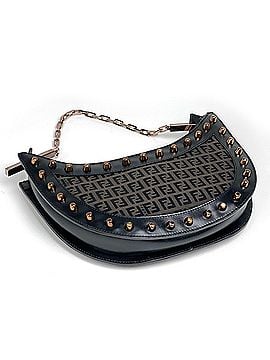 Fendi Fendi Zucchino Pattern Chain Shoulder Bag, Studded Canvas, Brown, 8BR063011, Women's (view 2)