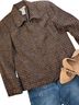 DressBarn 100% Acrylic 100% Polyester Solid Brown Blue Jacket Size 12 - photo 3