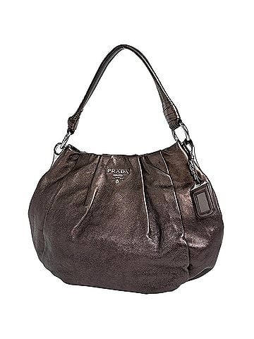 Prada Prada PRADA Logo Shoulder Bag Leather Bronze Women's (view 1)