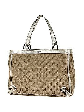Gucci Gucci GG pattern tote bag, Abbey canvas, beige and gold, 170004, women's. (view 1)