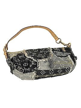 Louis Vuitton Louis Vuitton Pouchy Monogram Denim Patchwork Shoulder Bag, Denim, Black/Gray, M95383, Women's (view 2)