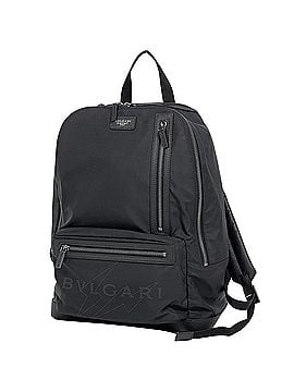 Bvlgari Bulgari BVLGARI Logo Backpack Fragment Nylon Black Women's (view 1)