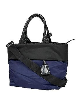 Prada Prada PRADA Logo Plate Handbag 2-Way Tessuto Nylon Navy Nero B1959V Women's (view 1)