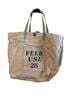 FEED 100% Jute Solid Brown Tote One size - photo 1
