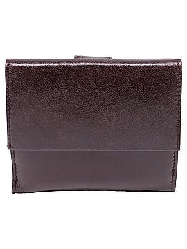 Salvatore Ferragamo Salvatore Ferragamo Gancini-Embossed Bi-Fold Wallet in Burgundy Leather (view 2)
