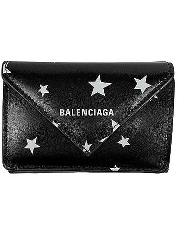 Balenciaga Balenciaga Paper Mini Wallet Leather Black 391446 Women's (view 1)