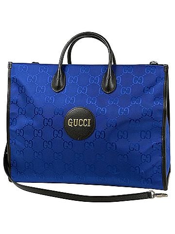 Gucci Gucci Off the Grid 2-Way Tote Bag, Nylon, Blue/Black, 630353, Women's (view 1)