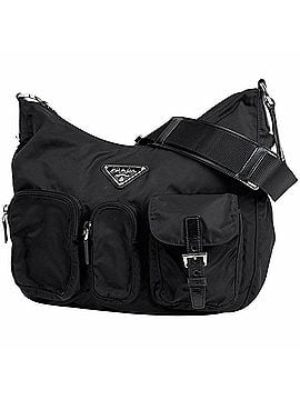 Prada Prada PRADA Logo Plate Shoulder Bag Messenger Nylon Nero (Black) BT0523 Women's (view 1)
