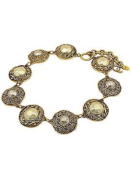 Chanel Chanel faux pearl necklace with Coco Mark, GP gold, for women. (view 1)