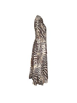 Zimmermann Zimmermann Zebra-Print Midi Shirt Dress in Brown Silk (view 2)