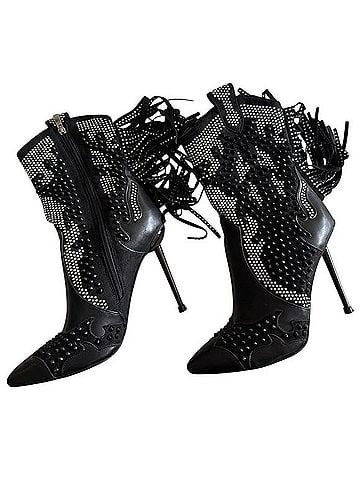 Dolls Kill Rhinestone fringe super hot cowboy boots Heels (view 1)