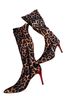 Betsey Johnson Leopard Print Brown Red Boots Size 9 1/2 - photo 1