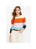 Loft 37 Stripes Multi Color Pullover Sweater Size S - photo 4