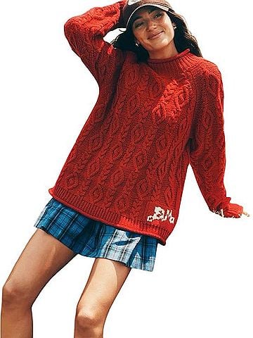 DAMSON MADDER Stitch Interest Wool Sweater (view 1)