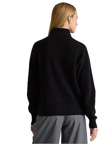 Quince Mongolian Cashmere Fisherman Quarter Zip Sweater Cashmere Pullover Sweater (view 2)