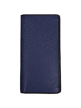 Louis Vuitton Louis Vuitton Portefeuille Brazza Long Wallet, Taiga Leather, Cobalt (Blue), M30559, Men's (view 1)