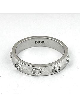 Christian Dior Christian Dior logo ring CD ring, approximately 925 sterling silver, women's. (view 2)