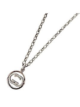 Gucci Gucci GG Logo Chain Necklace, Interlocking G, Sterling Silver 925, Silver, Women's (view 1)