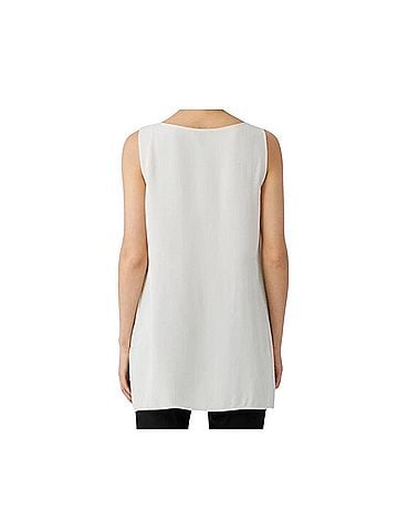 Eileen Fisher System Silk Georgette Tank Sleeveless Blouse (view 2)