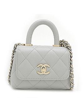 Chanel Chanel Coco Handle 11.5 Micro Women's Handbag AP4245 Caviar Skin Gray (view 1)