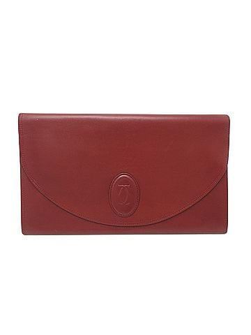 Cartier Cartier women's clutch bag, leather, burgundy (red). (view 1)