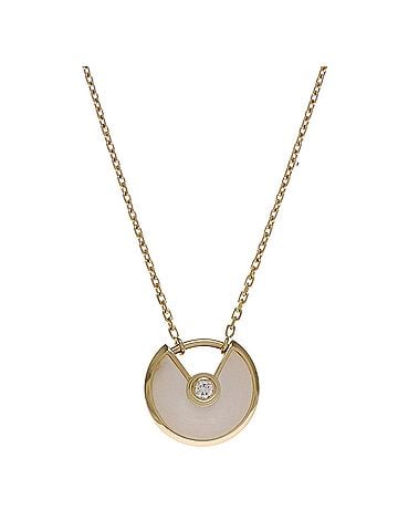 Cartier Cartier Amulette de XS Mother-of-Pearl 1P Diamond Women's Necklace B3047100 750 Yellow Gold White (view 1)