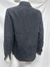 Diane Gilman 100% Silk Stripes Checkered-gingham Black Long Sleeve Button-Down Shirt Size M - photo 4