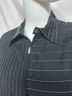 Diane Gilman 100% Silk Stripes Checkered-gingham Black Long Sleeve Button-Down Shirt Size M - photo 3