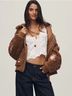 Anthropologie 100% Polyester Floral Tan Brown Jacket Size S - photo 3