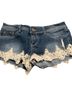 Almost Famous Solid Blue Denim Shorts Size 7 - photo 1