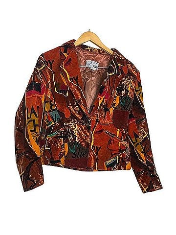 Kenzo Jeans 90s Velvet Collage Print Jacket Great Wave Hokusai Jacket (view 1)