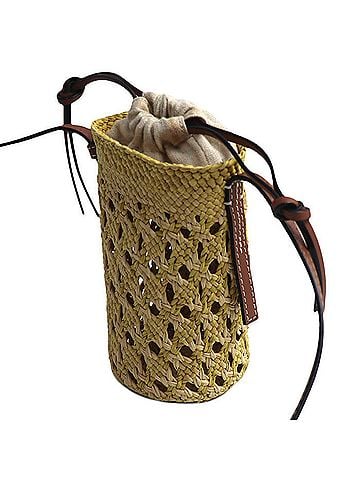 Loewe LOEWE Anagram Cylinder Pocket Shoulder Bag, Yellow (C630P71X01), Women's (view 2)