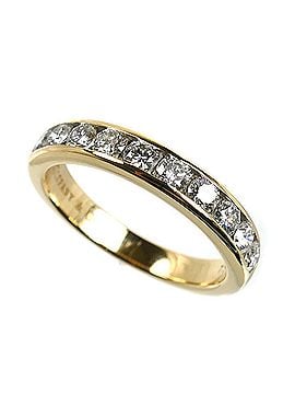 Tiffany & Co. TIFFANY&amp;Co. Tiffany 18K Yellow Gold Half Circle Channel Setting Ring with Diamonds, 5.4g, Women's (view 1)