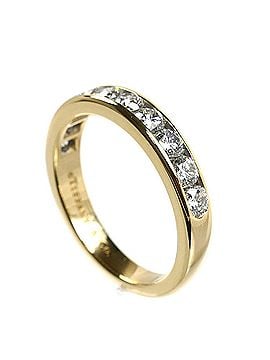 Tiffany & Co. TIFFANY&amp;Co. Tiffany 18K Yellow Gold Half Circle Channel Setting Ring with Diamonds, 5.4g, Women's (view 2)