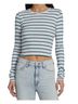 Rag & Bone Stripes White Blue Black Long Sleeve Blouse Size S - photo 1