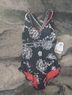 Athena Black White Red One Piece Swimsuit Size M - photo 5