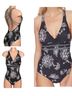 Athena Black White Red One Piece Swimsuit Size M - photo 1