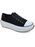 Wild Pair 100% Fabric Black White Sneakers Size 7 1/2 - photo 3
