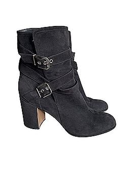 Gianvito Rossi Buckle Suede Booties Ankle Boots (view 1)